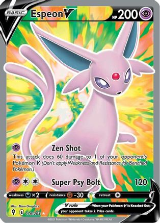 Espeon V 179/203 - Evolving Skies Holofoil - Poke-Collect