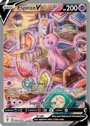 Espeon V (Alternate Full Art) 180/203 - SWSH07 Evolving Skies Holofoil - Poke-Collect