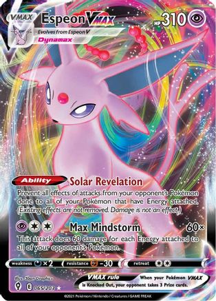 Espeon VMAX 65/203 - SWSH07 Evolving Skies Holofoil - Poke-Collect