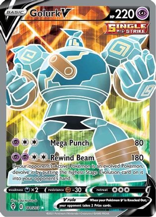 Golurk V (Full Art) 181/203 - SWSH07 Evolving Skies Holofoil - Poke-Collect