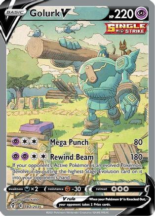 Golurk V 182/203 - Evolving Skies Holofoil - Poke-Collect
