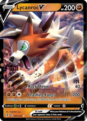 Lycanroc V 91/203 - Evolving Skies Holofoil - Poke-Collect