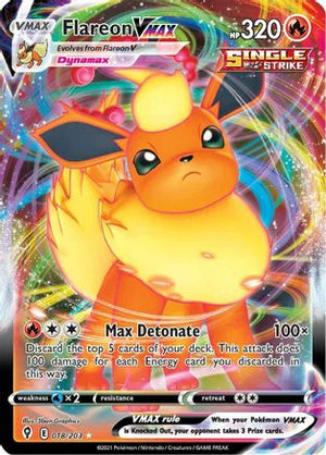 Flareon VMAX 18/203 - Evolving Skies Holofoil - Poke-Collect