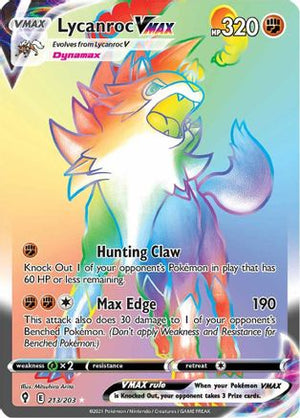 Lycanroc VMAX 213/203 - Evolving Skies Holofoil - Poke-Collect