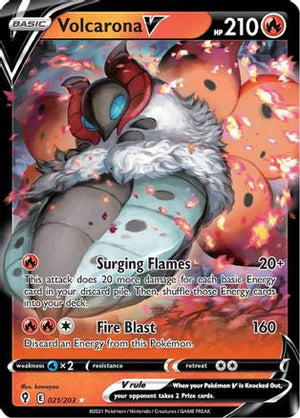 Volcarona V 21/203 - Evolving Skies Holofoil