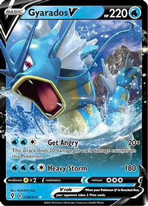 Gyarados V 28/203 - Evolving Skies Holofoil - Poke-Collect