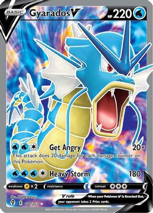 Gyarados V (Full Art) 171/203 - SWSH07 Evolving Skies Holofoil - Poke-Collect
