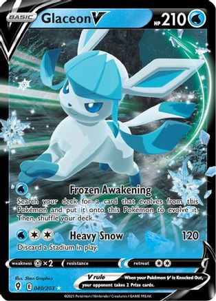 Glaceon V 40/203 - Evolving Skies Holofoil