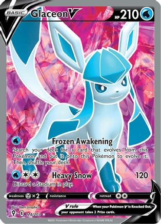 Glaceon V 174/203 - Evolving Skies Holofoil - Poke-Collect