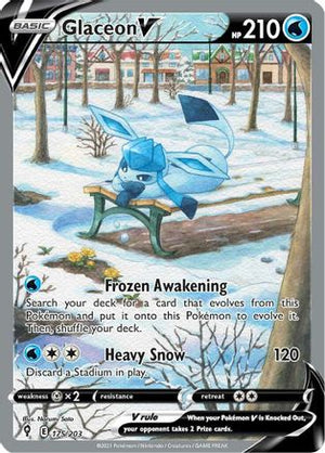 Glaceon V (Alternate Full Art) 175/203 - SWSH07 Evolving Skies Holofoil - Poke-Collect
