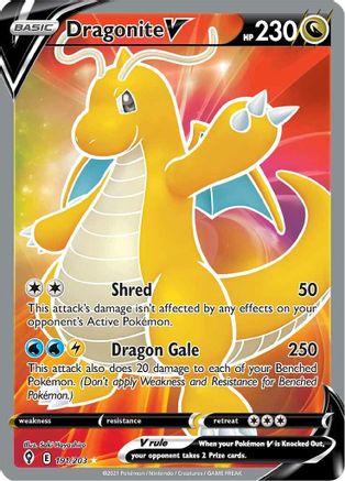 Dragonite V 191/203 - Evolving Skies Holofoil - Poke-Collect