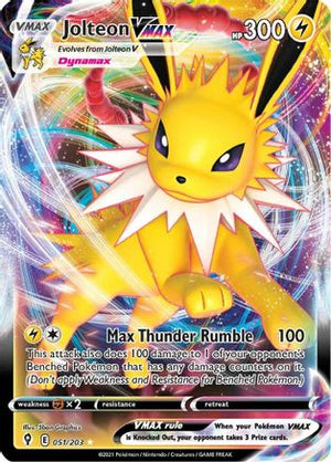 Jolteon VMAX 51/203 - SWSH07 Evolving Skies Holofoil - Poke-Collect