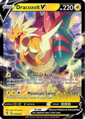 Dracozolt V 58/203 - SWSH07 Evolving Skies Holofoil - Poke-Collect