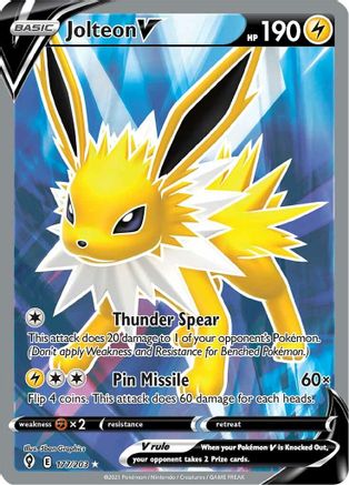 Jolteon V 177/203 - Evolving Skies Holofoil - Poke-Collect