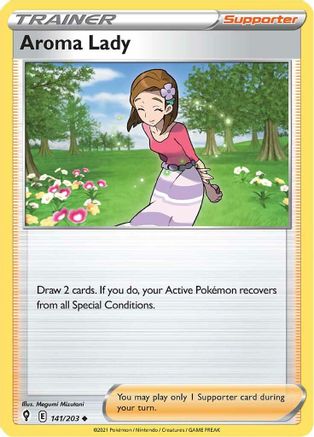 Aroma Lady 141/203 - SWSH07 Evolving Skies Reverse Holofoil - Poke-Collect