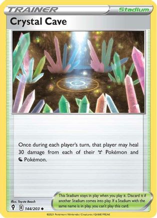 Crystal Cave 144/203 - SWSH07 Evolving Skies Reverse Holofoil - Poke-Collect
