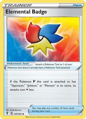 Elemental Badge 147/203 - Evolving Skies Reverse Holofoil - Poke-Collect