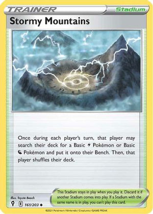 Stormy Mountains 161/203 - Evolving Skies Reverse Holofoil - Poke-Collect