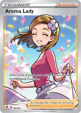Aroma Lady 199/203 - Evolving Skies Holofoil - Poke-Collect