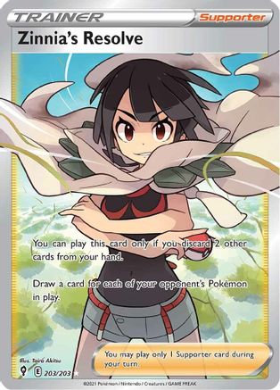 Zinnia's Resolve 203/203 - Evolving Skies Holofoil - Poke-Collect