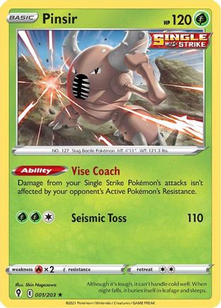 Pinsir 1/203 - SWSH07 Evolving Skies - Poke-Collect