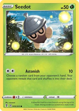 Seedot 5/203 - Evolving Skies Reverse Holofoil - Poke-Collect