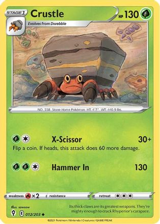 Crustle 12/203 - SWSH07 Evolving Skies - Poke-Collect