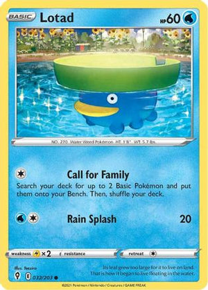 Lotad 32/203 - Evolving Skies Reverse Holofoil - Poke-Collect