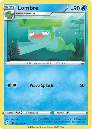 Lombre 33/203 - SWSH07 Evolving Skies - Poke-Collect