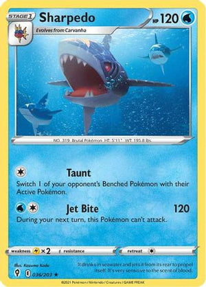 Sharpedo 36/203 - Evolving Skies Reverse Holofoil - Poke-Collect