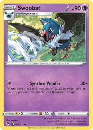 Swoobat 69/203 - Evolving Skies - Poke-Collect