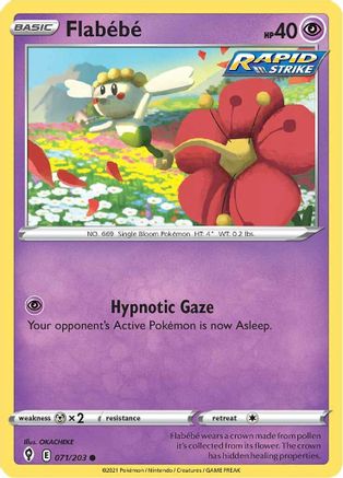 Flabebe 71/203 - SWSH07 Evolving Skies - Poke-Collect