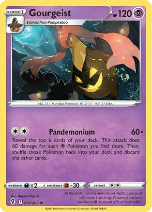 Gourgeist 77/203 - SWSH07 Evolving Skies Reverse Holofoil - Poke-Collect