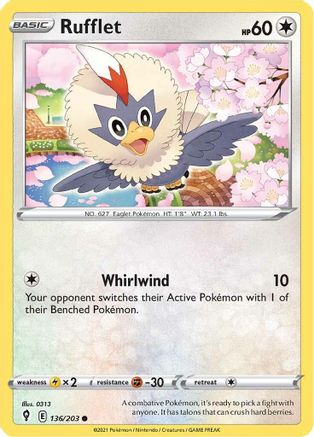 Rufflet 136/203 - SWSH07 Evolving Skies - Poke-Collect