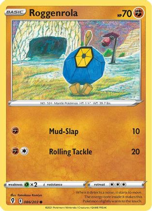 Roggenrola 86/203 - SWSH07 Evolving Skies - Poke-Collect