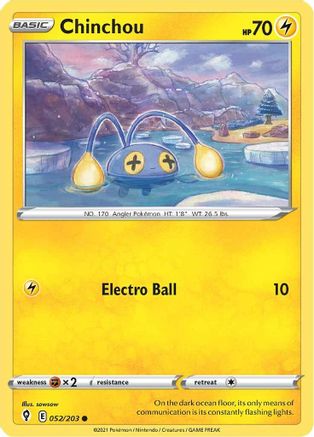 Chinchou 52/203 - SWSH07 Evolving Skies - Poke-Collect