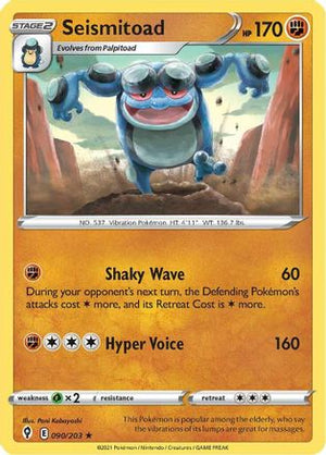 Seismitoad 90/203 - Evolving Skies Reverse Holofoil - Poke-Collect