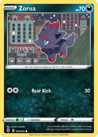 Zorua 102/203 - Evolving Skies Reverse Holofoil - Poke-Collect