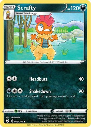 Scrafty 99/203 - Evolving Skies Reverse Holofoil - Poke-Collect