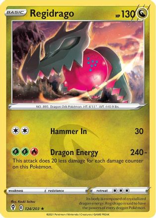 Regidrago 124/203 - SWSH07 Evolving Skies Reverse Holofoil - Poke-Collect