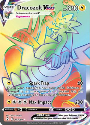 Dracozolt VMAX 210/203 - Evolving Skies Holofoil - Poke-Collect