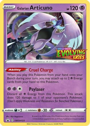 Galarian Articuno - SWSH123 (Prerelease) SWSH123/307 - SWSH Sword & Shield Promo Cards Holofoil - Poke-Collect