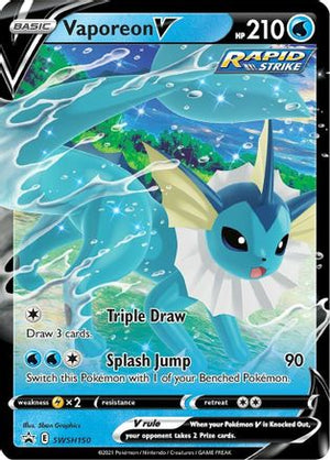 Vaporeon V SWSH150/307 - SWSH Black Star Promos Holofoil - Poke-Collect