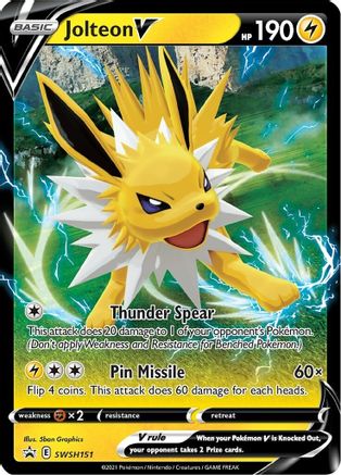 Jolteon V - SWSH151 SWSH151/307 - SWSH Sword & Shield Promo Cards Holofoil - Poke-Collect