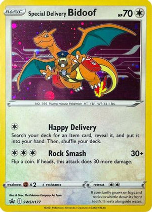 Special Delivery Bidoof SWSH177/307 - SWSH Black Star Promos Holofoil