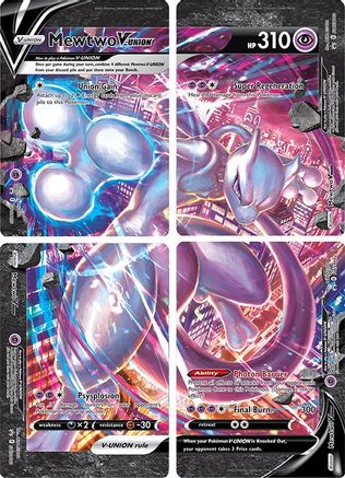 Mewtwo V-UNION [Set of 4] - SWSH Sword & Shield Promo Cards Holofoil - Poke-Collect