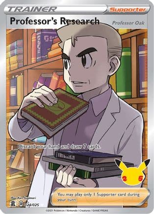 Professor's Research (Professor Oak) 24/25 - Celebrations Holofoil