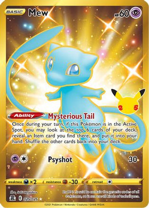 Mew (Secret) 25/25 - Celebrations Holofoil