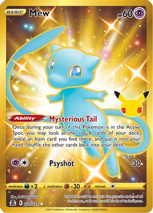 Mew 25/25 - Celebrations Holofoil - Poke-Collect