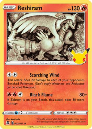 Reshiram 2/25 - Celebrations Holofoil